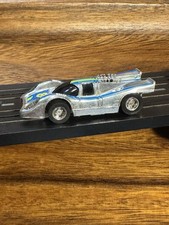 Tyco Porsche 917 Chrome/Green/Blue 8 Very Clean, Runs Great Lights Work