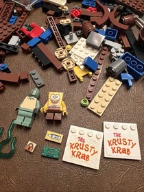 Lego SpongeBob 3825 Krusty Krab Set Incomplete - Includes 2 of 3 Minifigs