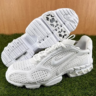 Nike Air Zoom Spiridon Cage 2 Triple White Running Shoes CJ1288-100 Men's Sz 9.5
