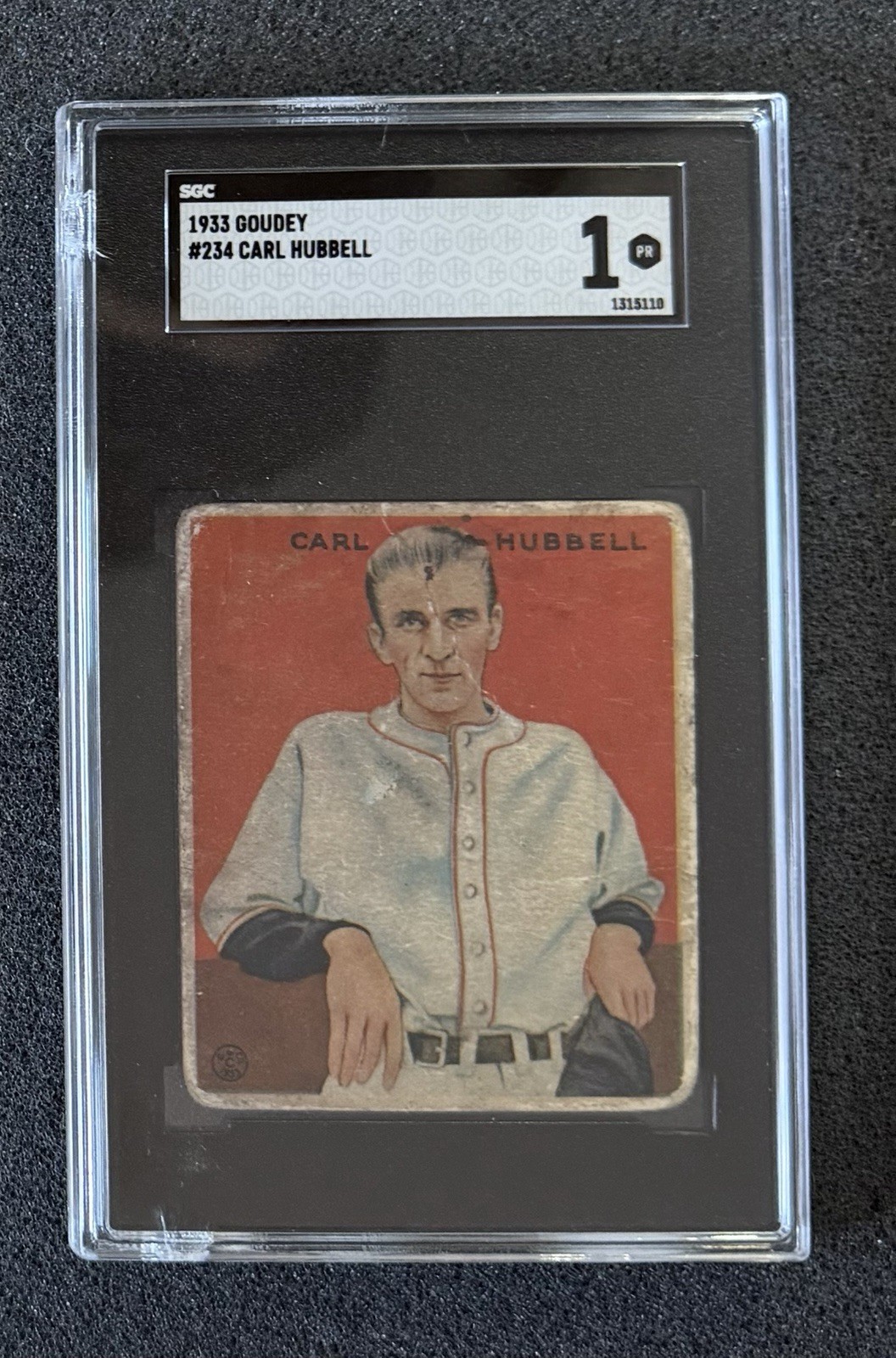 1933 Goudey - #234 Carl Hubbell - SGC 1
