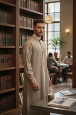 Lawung Al Ameer Mens Eid Thobe Jubba 2026 Luxury Premium Dishdasha AA2632