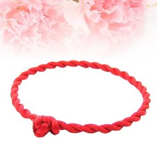Women Red Rope Bracelet Adjustable Bracelet Braided Charm for Couples