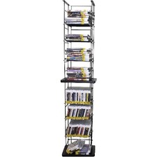 CD Tower Media Rack DVD Organizer Video Game Blu Ray Storage Holds 176 Single
