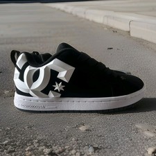 DC Court Graffik Beveled Skate Shoe Casual Low Top - Black / White