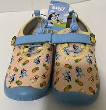 Bluey Girls Size 13/1 Multi Colored With Adj/Strap Water/Beach/Pool Shoes BNWT