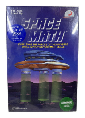 Space Math Commodore Amiga Big Box 1988 Intracorp RARE Sealed Edutainment