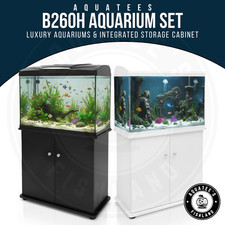 Aquatees B260H | 84L Luxury Aquarium Fish Tank and Cabinet Set