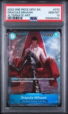 One Piece 2022 Romance Dawn OP01-070 Dracule Mihawk Pre-Errata PSA 10 Gem Mint