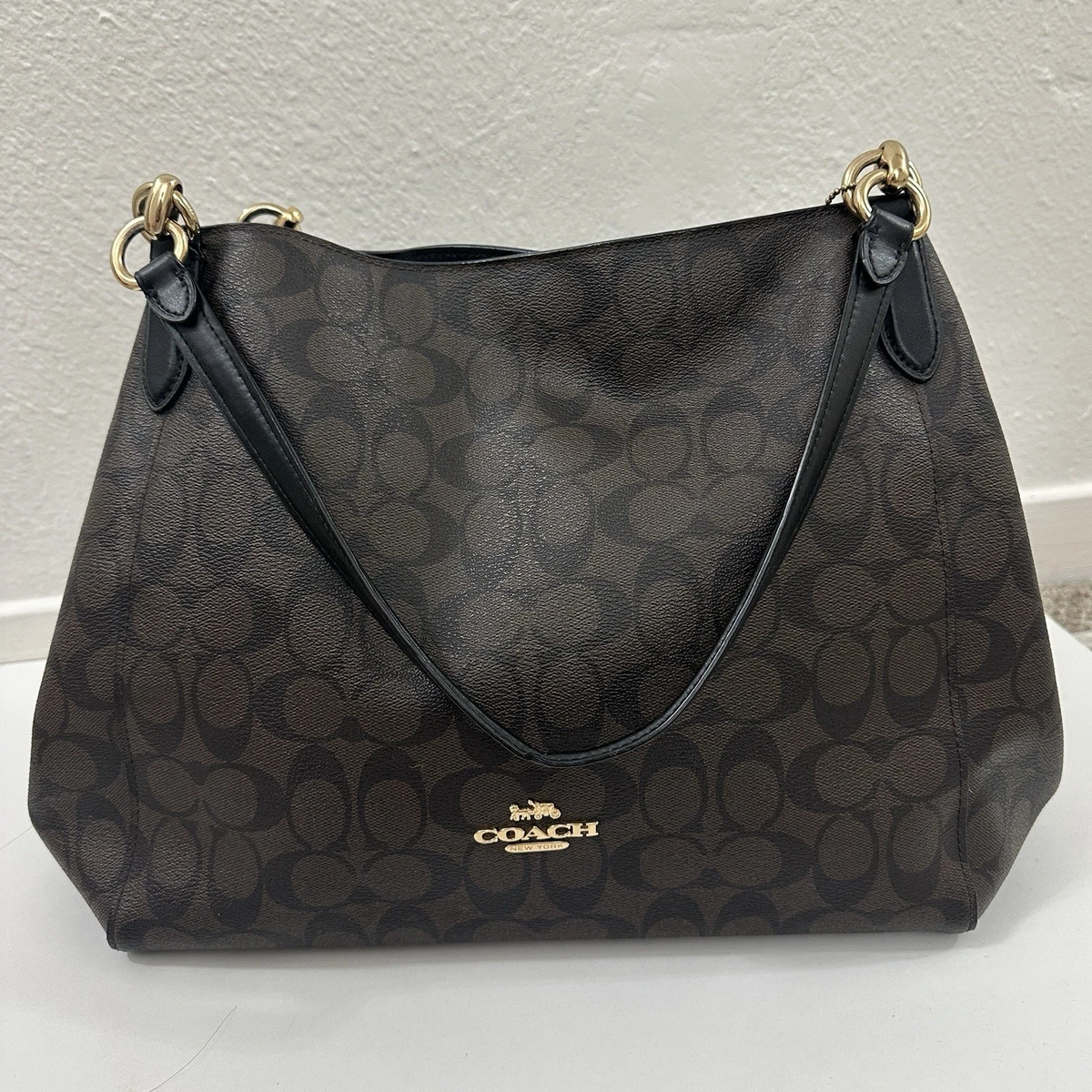 バッグ COACH Black Signature Shoulder Bag Rare Coach Black Signature for sale - eBay