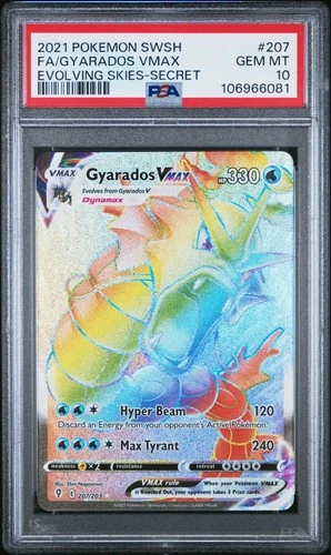 Pokémon TCG Gyarados VMAX Secret Rare Holo PSA 10