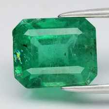  3.02ct 8.8x7.3mm Octagon Green Emerald - Zambia Gemstone