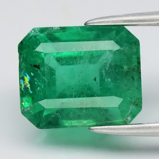 💎 3.02ct 8.8x7.3mm Octagon Green Emerald Zambia Gemstone