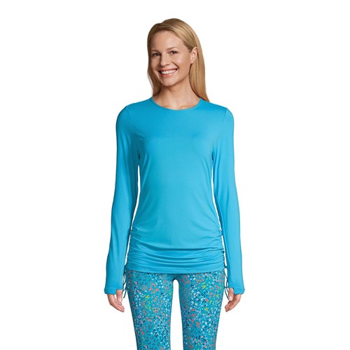New Lands' End Women's Adjustable Swim Tunic Rash Guard 523855 - Picture 4 of 6