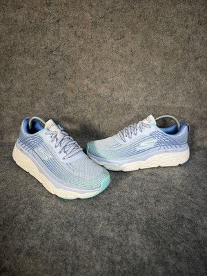Skechers Go Run Sneaker Damen UK 7 blau weiß Max Cushion Yoga Sport Outdoor