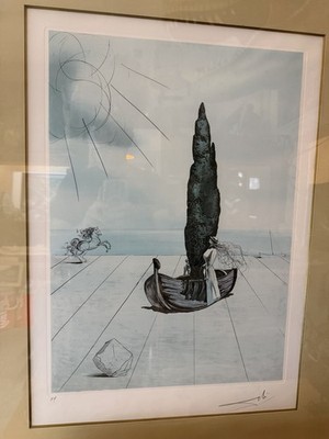 Salvador Dali, Apparition of My Cousin Carolinetta, Lithograph EA, Signed Framed