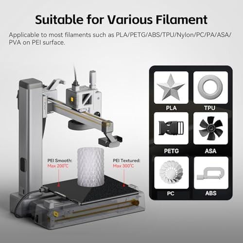  PEI Build Plate for Bambu Lab A1 184*184mm Double Sided PEI (Smooth+Textured)