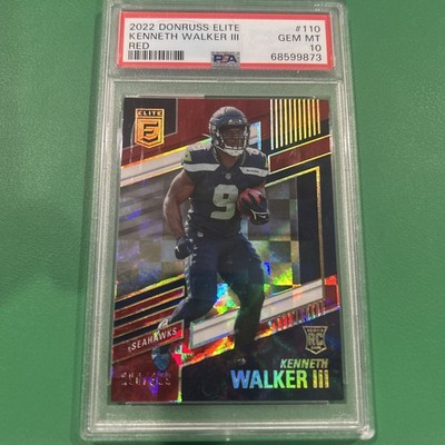 2022 Panini Donruss Elite Kenneth Walker III #110  296/399 Red PSA 10