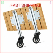 FLKQC 2" Spring Loaded Gate Caster, Set of 2 TPU Wheel Heavy Duty Casters, Load