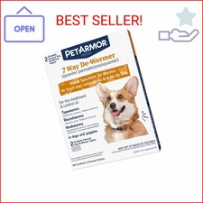 PetArmor 7 Way De-Wormer for Dogs, Oral Treatment of Tapeworm, Roundworm Hookw