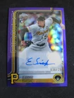 2025 Topps Chrome Update Evan Sisk RC PURPLE REFRACTOR AUTO # /250