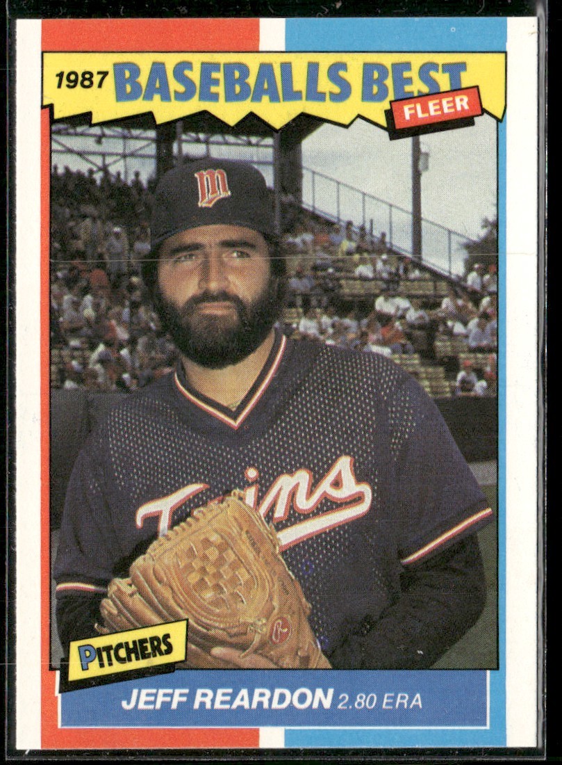 1987 Fleer Baseball's Best Sluggers vs Pitchers Jeff Reardon Minnesota Twins #33