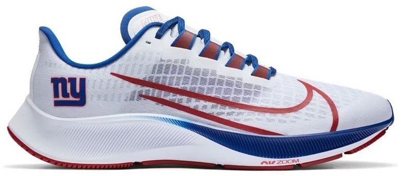 Nike Air Zoom Pegasus 37 NY Giants size 10.0 Unisex Nike White New York Giants Zoom Pegasus 37 Running Shoe main image 4