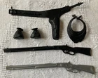 Vintage 1970's Marx Johnny West Sheriff Garrett Black & Silver Accessories