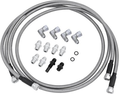 6AN 70 Inch GM Chevy Transmission Cooler Hose Line Kit Heavy Duty TBI