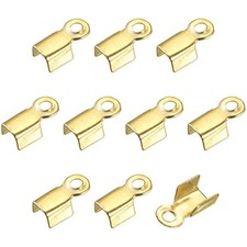 400pcs fold over cord ends, 3x6mm terminators crimp cap clasp tips for