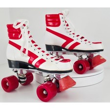 VINTAGE NEW 1970's Hot Shot Vinyl Demi-Boot Roller Skates-Women's Size 8