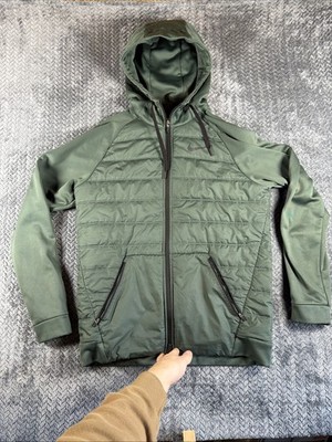 NIKE Men s Dri-Fit Training Hybrid Quilted Hooded Full Zip Jacket Size Medium