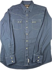Wrangler Retro Premium Men's XL Black Striped Western Pearl Snap Shirt MVR249X