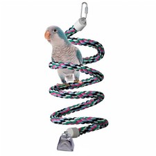 SB324 Colorful Cotton Rope Bungee Bird Toy Medium Bird Size 3/4" Diameter x 66"