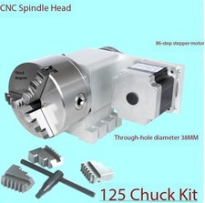 CNC Indexing Head Rotary Axis Through-Hole Diameter 30MM Three-Jaw Chuck 130