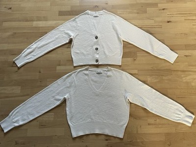 Superschönes Twin Set Marc O  Polo Pullover Strickjacke Baumwolle Leinen S XS