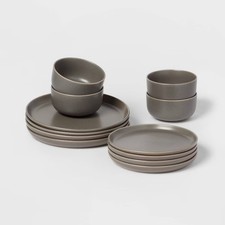 12pc Stoneware Tilley Dinnerware Set Bronze -...