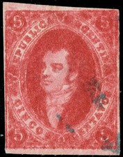 ARGENTINE 1864-67 Rivadavia issue 5c carmine occasion [st6426]