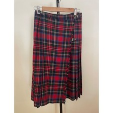 JG Hook Vintage Wool Plaid Kilt Size Small