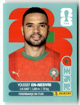 Panini 2026 World Cup WM Amerika Sticker No. MAR 16 Youssef En-Nesyri Marokko
