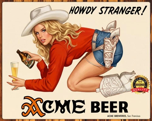 Acme Beer – Vintage Brewery Theme – Premium Aluminum Metal Sign – 11 x 14