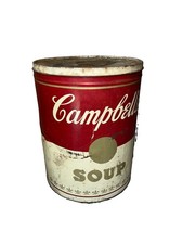 Vintage Campbells Soup Trash Can Andy Warhol Oversized