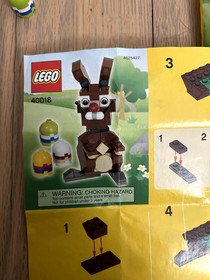 Retired ~ Lego Easter Bunny (40018) with Basket/Eggs (40017) ~ 100% Complete