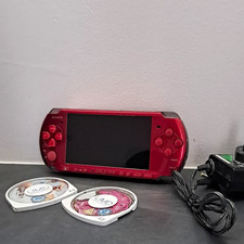 Sony PSP-3003 Red Handheld Console Wi-Fi Bundle Power Adaptor & 2 UMD Discs