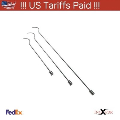 Veldran Edition 3-Piece 8mm White Steel 360° Rotatable PDR Rod(excluding handle)