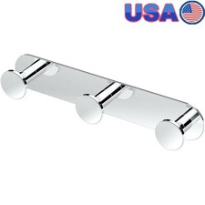 Handcrafted Chrome Wall Hook Robes Towel Rack Durable Metal Storage Solution New
