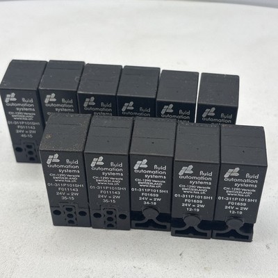 Lot Of 11 Fluid Automation Systems CH-1290 Versoix 01-311P1015H1 Solenoid Valves