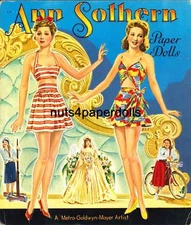 VINTGE UNCUT 1943 ANN SOTHERN PAPER DOLLS LASER ORG SZ REPRODUCTION~LO PR FREESH