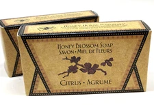 Honey House Naturals Honey Blossom Bath Size Large Soap Bar 6 Oz Citrus Set of 2