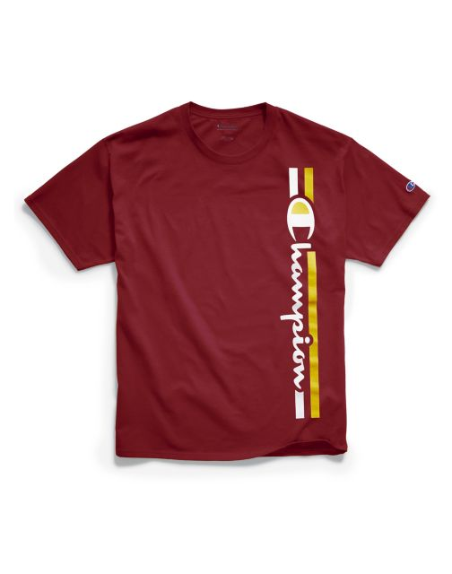 Champion Men's Classic Short Sleeves T-Shirt Vertical Logo