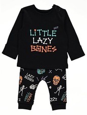 Baby Halloween Little Lazy Bones Glow in the Dark Print Pyjamas
